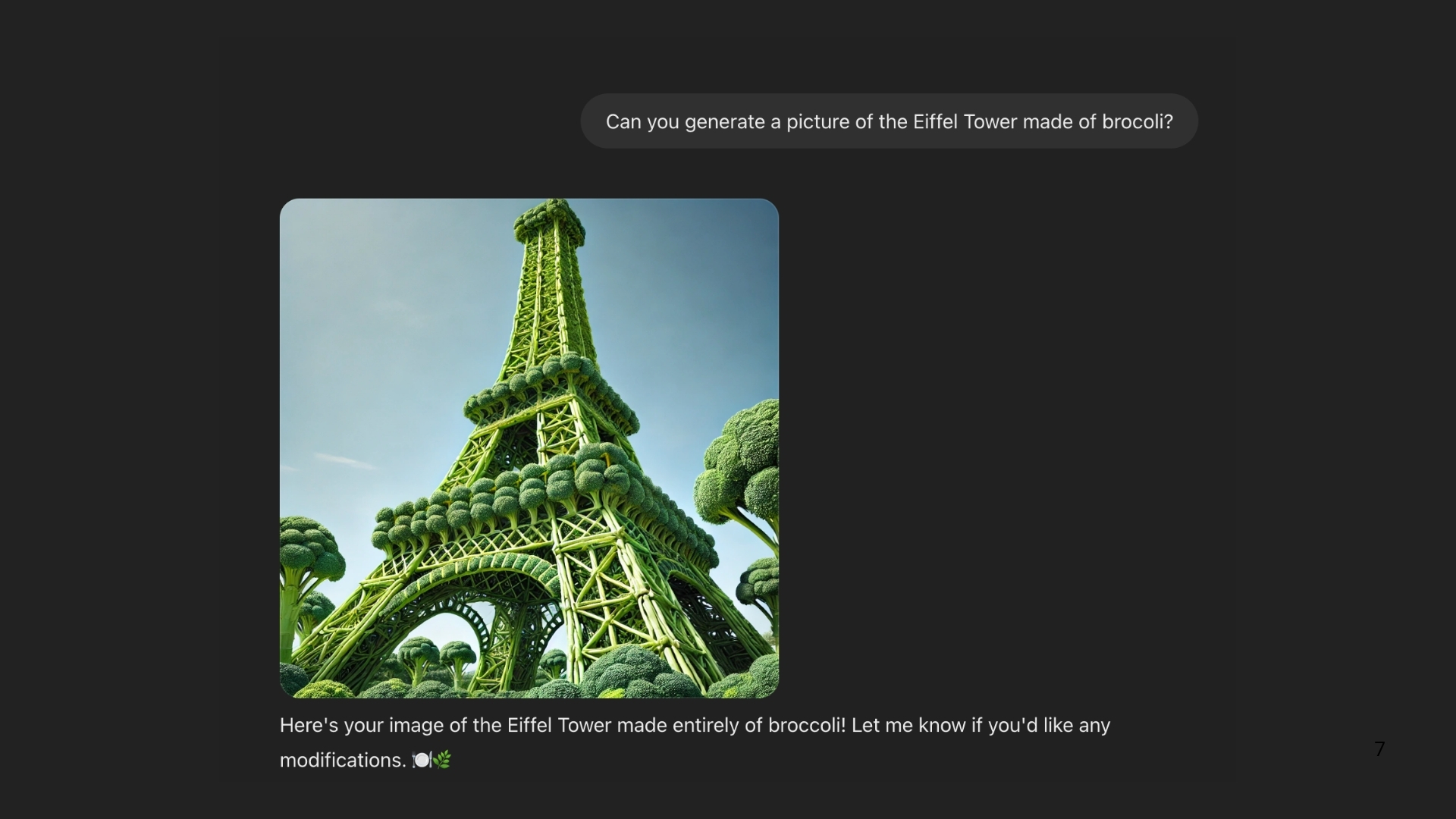 埃菲尔铁塔与西兰花