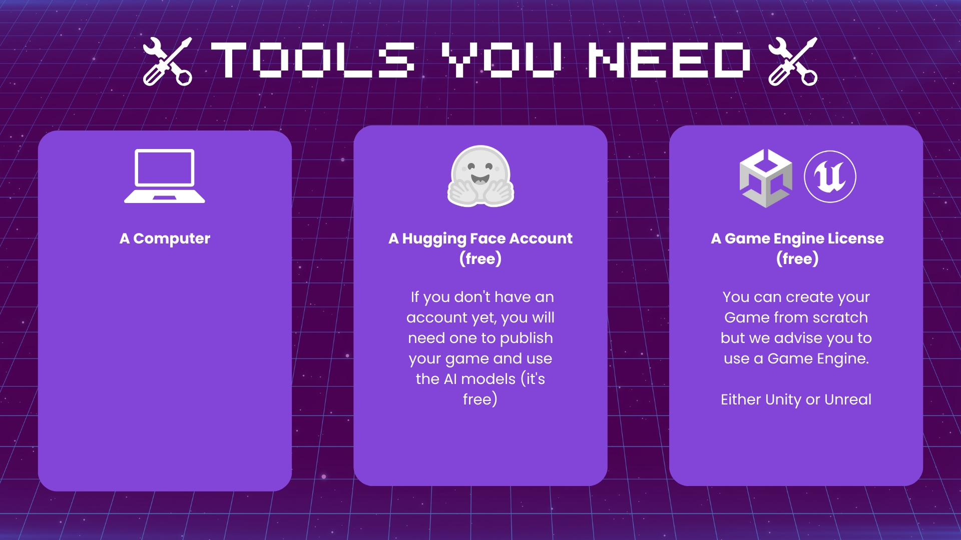 Tools needed for the course