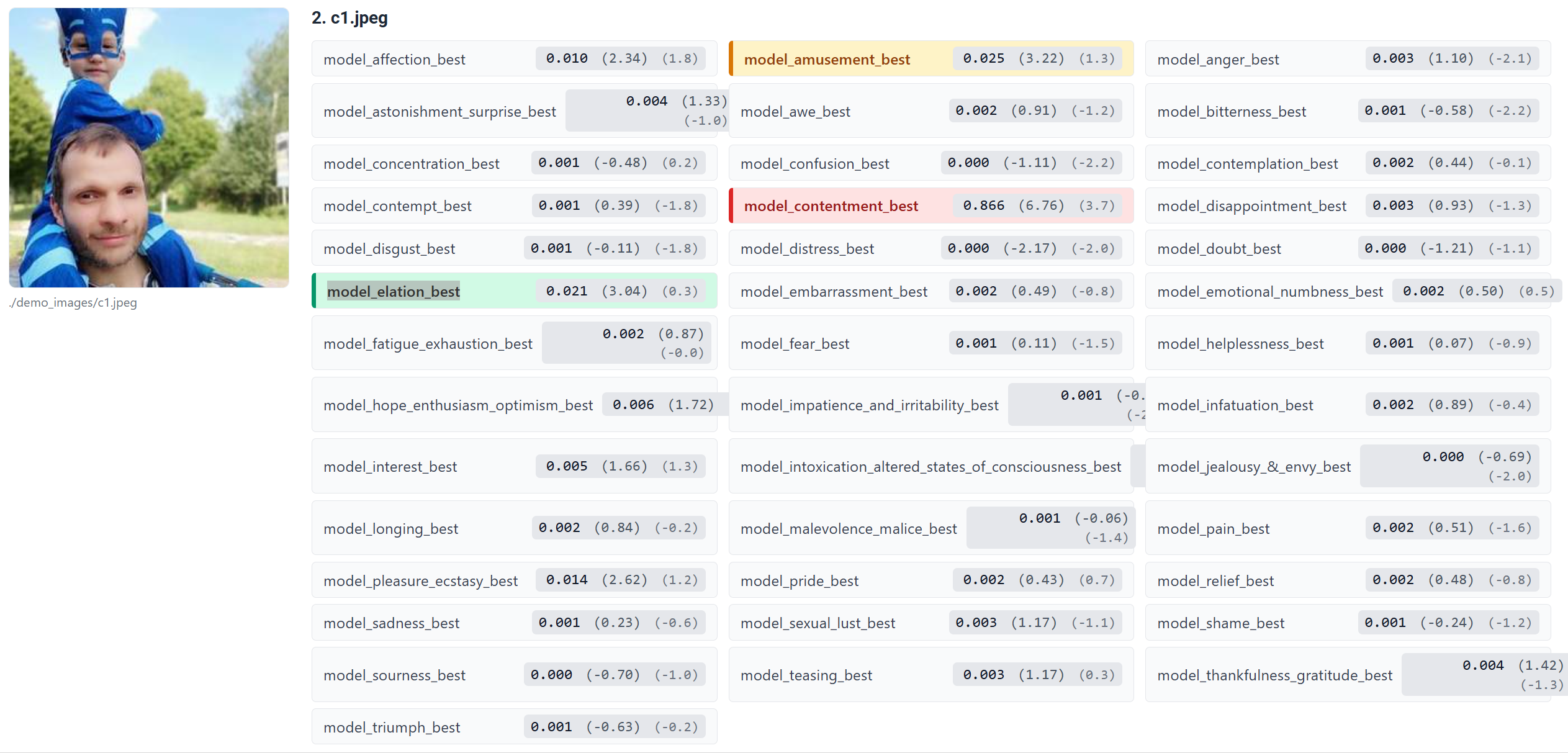 Empathic Insight Face Example